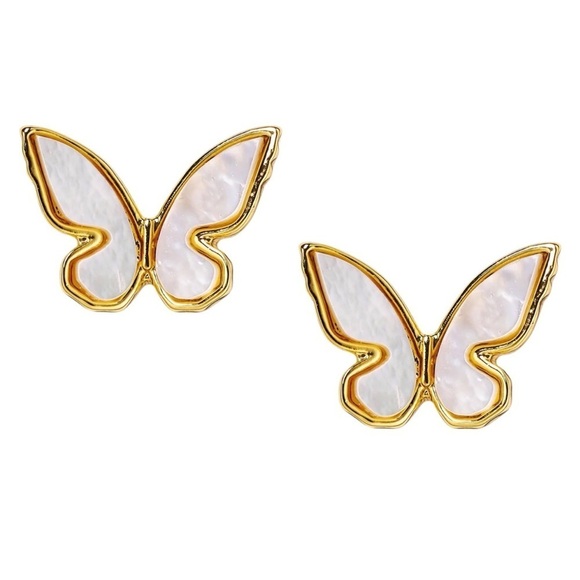 KATE SPADE • In A Flutter Mother Of Pearl Butterfly Earrings - Picture 1 of 3
